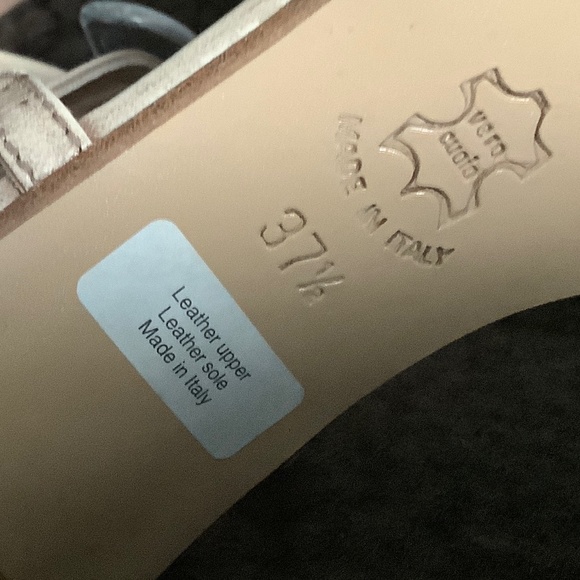 Woman Shoes by ZITA MARIA Made in ITALY Size 7.5 Color Beige - Picture 11 of 12